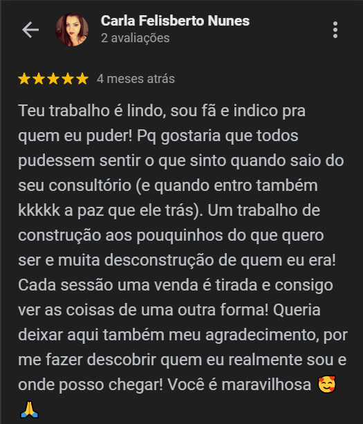 Avaliação sobre a paz no consultório
